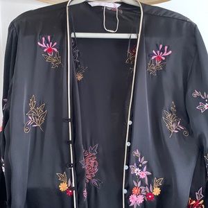 Zara long embroidery coats size xs small